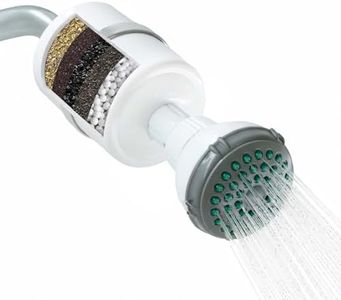 Crystal Quest Shower Filter with Shower Head - White - Advanced Multi Stage Filtration for Cleaner Water - Removes Chlorine, Heavy Metals - Promotes Healthier Skin, Softer Hair - Long-Lasting
