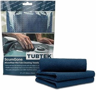 TUBTEK Microfiber Hot Tub Cleaning Towels | ScumGone Hot Tub Cleaner for Inside Surface | Easily Wipe Away Hot Tub Scum from Shell | Pair with Hot Tub Scum Absorber | 100% Scratch Free (3 Pack)