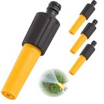 4 Pcs Hose Nozzle Set, Garden Spray Gun, Heavy Duty Metal, Adjustable Watering Patterns, Leak-Proof, Perfect for Lawns, Gardening, Cleaning, Fits Standard Hoses, Durable, Ergonomic Design