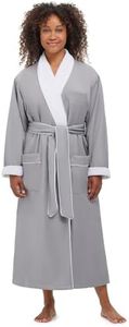 MONARCH Plush Lined Microfiber Bath Robe for Women or Men - Super Soft, Durable Luxury Spa, Resort & Hotel Bathrobe, Generously Sized (Unisex) Cypress