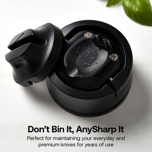 AnySharp Evo Knife Sharpener – Black, Compact Kitchen Tool