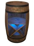 Fassbar LED with Shelves and Wine Racks - Wooden Barrel - Barrel Rack Drinks Cupboard / Bar Wine Rack Wooden Shelf Storage Cabinet Barrel Decoration for Wine, Whisky Beer Glasses and Bottles