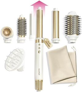6 in 1 Hot Air Styler, Upgraded Barrel, Diffuser, Powerful High Speed Dryer