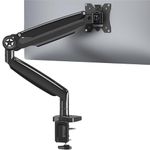 MOUNTUP Ultrawide Single Monitor Desk Mount for 13 to 35 Inch Screen, Fully Adjustable Gas Spring Monitor Arm, Max 26.4lbs Computer Monitor Stand Holder, VESA Mount with Clamp and Grommet Base, MU7001