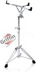 Griffin Extended Height Snare Drum Stand Tall Adjustable Height Snare Stand For Practice Pad | Concert Stand Up Drum Mount Holder With Basket Clamp | Double Braced Percussion Chrome Drum Hardware