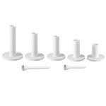 5 Pcs Golf Rubber Tees and 2 Pcs Plastic tees for in Different Sizes for Golf Practice Mat (White)