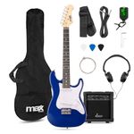 Max GigKit Junior Electric Guitar Starter Kit Blue 3/4 Size – Children’s Beginner Electric Guitar Pack with Amplifier, Bag, Tuner, Strap, & All Accessories for Kids 8-13 Years