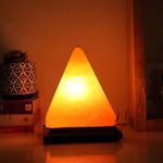 Shubhanjali Crystal Himalayan Salt Lamp for Home Decor Items- Triangel | Himalayan Pink Salt Lamp for Living Room Study Table Lamp Housewarming Gifts for Women