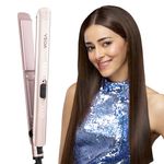 Vega K Shine Hair Straightener for Women with Keratin Infused Plates to Minimise Hair Damage, Heat upto 200°C, Power Indicator Light, Rose Gold, (VHSH-28)
