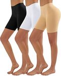 YADIFEN 3 Pack Women Seamless Slip Shorts Stretch High Waist Yoga Bike Short Boyshort Panties for Under Dress