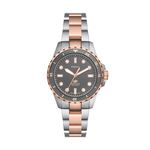 Fossil Stainless Steel Analog Gray Dial Women's Watch-Es5348, Band Color-Two-Tone