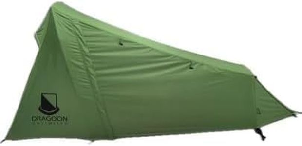 Ridgeback One Person Tent, Easy to Setup Ruggedized Waterproof Tent for Camping (Polyester, Green)