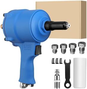 VORXEON Professional Self-Suction Pneumatic Rivet Gun Set 1000KGF，4 Sizes 2.4mm- 4.8mm (3/32"- 3/16") Auto-Feed Air Rivet Gun for Home, Industrial & Automotive Use