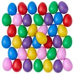 THE TWIDDLERS - 40 Plastic Musical Egg Shakers, Maracas Instruments Party Easter Basket Fillers for Kids - Percussion Eggs, 4 Assorted Colours