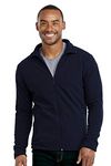 Men's Polar Fleece Zip Up Jacket (M, Navy)
