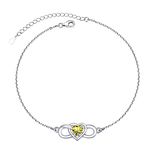 Womens Anklet 925 Sterling Silver August Birthstone Dainty Anklets Summer Bracelets For Women