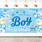 DPKOW Large It's a Boy Banner for Baby Shower Decoration for Boy, Baby Shower Indoor House Decoration, Baby Shower Photo Backdrop Decoration, Baby Shower Wall Room Decoration, 185 * 110cm Fabric