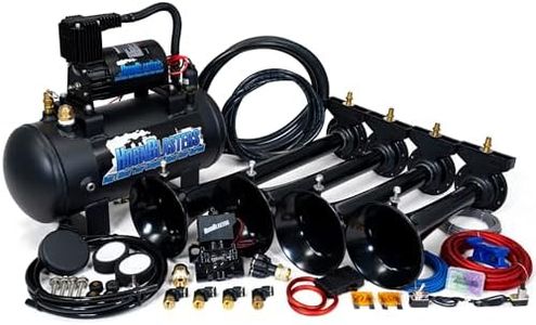 HornBlasters Conductor’s Special 127H Train Horn Kit – Shocker XL Train Horns with Compact 1.5 Gallon Air System – 120 PSI 12V Complete Horn Kit for Cars, Trucks & SUVs
