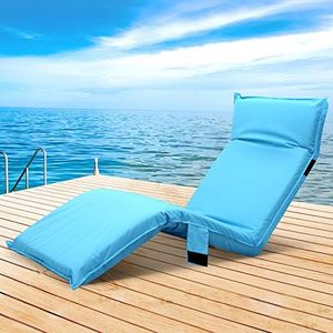 Artiss Sofa Bed, Single Adjustable Couch Cushions Floor Cushion Lounge Blue