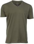 True Classic Tees, Premium Fitted Men's T-Shirt, V Neck, Military Green Tee Single, Small