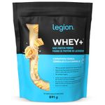 LEGION Whey+ Whey Protein Powder (Cinnamon Cereal) - Low Carb and Calorie Whey Isolate Protein Powder - Non-GMO, Lactose-Free, Sugar-Free Whey Protein Isolate Powder from Grass Fed Cows (30 Servings)
