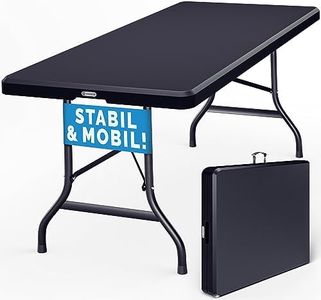 CASARIA Tavolo da Giardino Portatile 183x76cm in Plastica 8 Persone Terrazza Balcone Tavolo da Campeggio Pieghevole