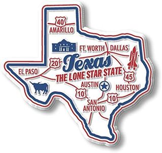 Texas Premium State Magnet by Classic Magnets, 2.8" x 2.6", Collectible Souvenirs Made in The USA