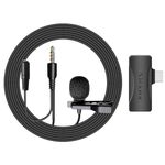 Nicama LVM4 USB-C Lavalier Lapel Microphone ­with a Real Time Monitor Socket for iPhone 15 iPad Type-C Android Smartphone Laptop Recording Youtube/Interview/Video Conference/Podcast (1.5M)