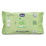 Chicco Baby Moments Soft Cleansing Baby Wipes, Ideal for Nappy, Face and Hand, Dermatologically Tested, Paraben Free, Sticker Pack (72 Sheets)