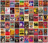 WOONKIT 60 PC Vintage Rock Band Posters for Room Aesthetic, 70s 80s 90s Retro Music Room, Bedroom Decor Wall Art, Music Concert Poster Wall Collage, Old Music Album Cover Prints (A 60 SET, 4X6 INCH)