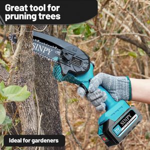 SINPY 6-Inch Mini Cordless Chainsaw – Portable Electric Saw