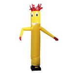 Inflatable Tube Man Sky Puppet Dancer - Funny Wacky Waving Inflatable Tube Guy for Festival Advertisement(No Blower) (Yellow, 10ft)