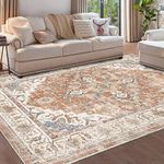 QD-Udreamy 5x7 Area Rugs - Machine Washable Rugs for Living Room, Modern Area Rug with Non-Slip Backing, Stain Resistant Abstract Rug for Bedroom, Ultra-Thin Large Area Rugs for Home Decor