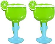 CAIRIAC Beach Towel Clips for Chairs, Margarita Cups Chair Clips, Cocktail Beach Chair Clips for Towels, Towel Clips for Beach, Pool, Cruise Ship, Boat (2 Pack)