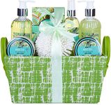 BRUBAKER Cosmetics 'White Tea & Ginger' 8-Pieces Bath Gift Set in Trug Crate