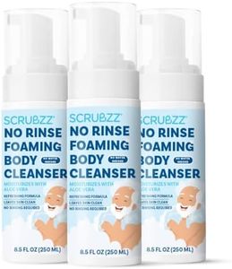 Scrubzz No Rinse Body Wash for Elderly, Rinse Free Cleansing Foam, Waterless Foaming Cleanser for Men and Women, Great for Camping, Gym and Post Workout, Hospital Stays and Post Surgery - 3 Pack