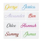 Beautiful Personalised Vinyl Name Stickers 3 cm Height 21 Beautiful Colours. Perfect for Weddings - Glass - Box - Wine - Bottles - Label Decal