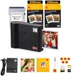 KODAK Mini 3 ERA 4PASS Portable Photo Printer (Black, Printer + Initial 8 Sheets + 60 Sheets + Accessories)