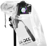 JJC 2 Pack DSLR Camera Rain Cover Rain Coat Sleeve Protector for Canon Nikon Fujifilm Sony Olympus Panasonic Pentax Sigma with a Lens up to 45cm PE Material Clear See-Through