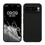 kwmobile Case Compatible with Google Pixel 9 Pro XL Case - Protective Slim TPU Phone Cover - Soft Matte Finish - Black Matte