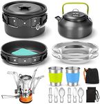 Odoland 16pcs Camping Cookware Set 