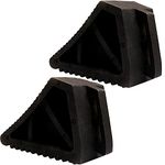 LADWA Rubber Wheel Chock Wheel Stopper Movable Heavy Duty Solid Rubber for Prevents Vehicles from Rolling During Maintenance or Storage (Pack of 2)