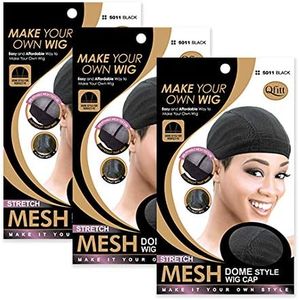 (3 Pack) Qfitt Mesh Dome Style Wig Cap #5011