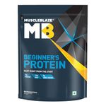 MuscleBlaze Beginner's Whey Protein, No Added Sugar, Faster Muscle Recovery & Improved Strength (Cookies and Cream, 1 kg / 2.2 lb)