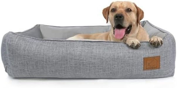 ATIFBOP Orthopedic Dog Bed, Bolster Dog Sofa with Removable Cover, Cooling Energy Gel. Memory Foam Couch, Pain Relief Pet Bed (Grey, 40x31x11 inch)