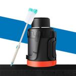 101 oz Gallon Insulated Water Bottle with lifting handle and grip handle -Water Jug Large Stainless Steel Metal Vacuum Wide Mouth, Keep Cold 48H Hot 48H, Ideal for Home, Camping, Gym and Office(Black)