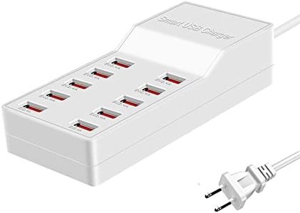 MaxLax USB Charger Station,10-Port 50W/10A Multiple USB Charging Station,Multi Ports USB Charger Charging for Smartphones，Tablets，and Other USB Devices.