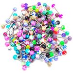 20 Pcs Beautiful Colorful Women Tongue Ring Bar Stud 20 Pcs Random Color Superiorâ€‚Quality and CreativeDurable