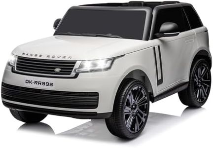 Hetoy 24V 2-Seater Licensed Land Rover Ride On Car Toy w/Parent Remote Control, 3 Speeds, Wireless Music, MP3 Player, Electric Car for Kids Ages 3-8,White