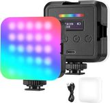 NEEWER Magnetic RGB Video Light, 360° Full Color RGB61 LED Camera Light with 3 Cold Shoe Mounts/CRI 97+/20 Scene Modes/2500K-8500K/2000mAh, Small Panel Light for Portable Photography Selfie Lighting